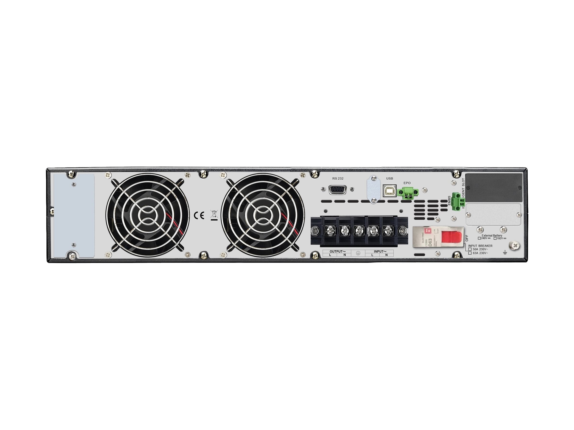 APC Easy UPS On-Line SRV UPS Rack AC 230V 5000Watt 5000VA 9Ah USB RS-232 output connectors 1 5U RAL 7010 with Rail Kit