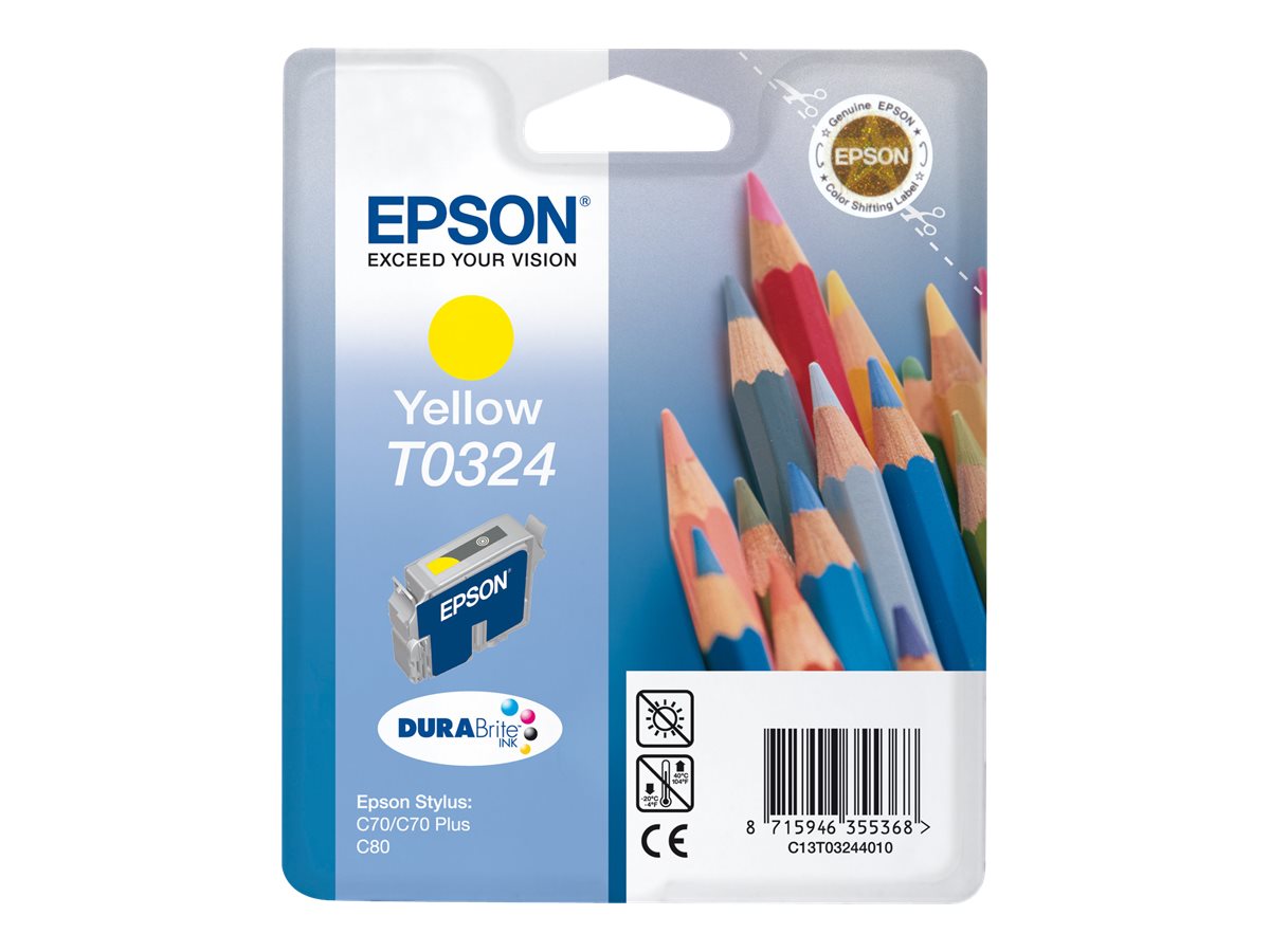 EPSON T0324 cartouche d encre jaune capacité standard 16ml 420 pages 1-pack blister sans alarme