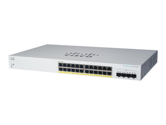 CISCO Business Switching CBS220 Smart 24-port Gigabit PoE 195W 4x1G SFP uplink