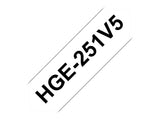 BROTHER 5x HG251 tape cassette 24mmx8m white black laminate for P-touch P500PC 9700PC 9800PCN RL700S PK OF 5