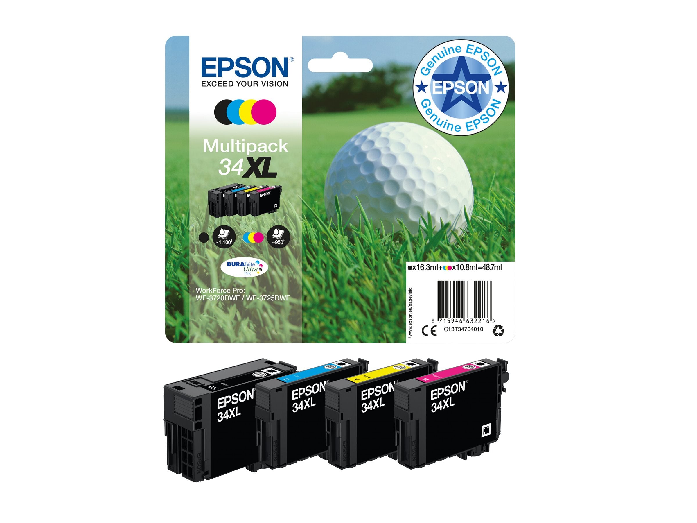 Ink/34XL Golf Ball CMYK