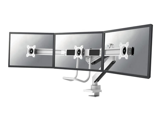 NEOMOUNTS NM-D775DX3WHITE Support décran à fixer 17-27p - ressort à gaz - Topfix - arrêt 180