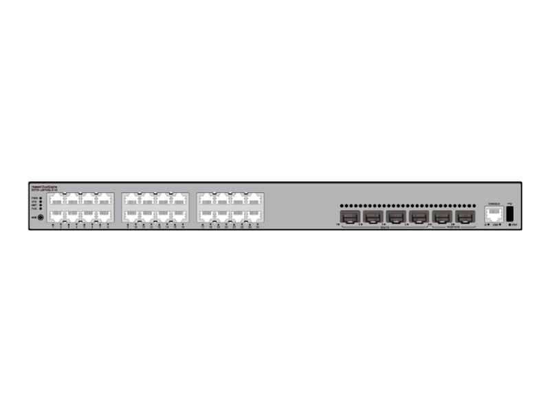 HUAWEI S5735-L24P4XE-A-V2 24x10/100/1000BASE-T Ports 4x10GE SFP+ ports 2x12GE Stack Ports PoE+ AC Power