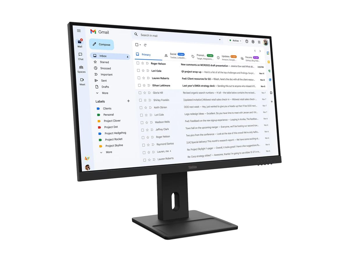 LENOVO ThinkVision E27-40 LED Écran 27p 1920x1080 Full HD (1080p) IPS 300cd/m2 1500:1 4ms HDMI VGA DisplayPort speakers 3y