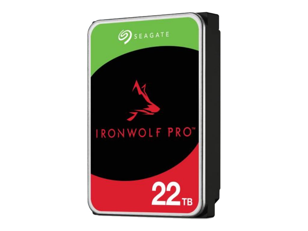 SEAGATE Ironwolf PRO Enterprise NAS HDD 22To 7200tpm 6Gb/s SATA 256Mo cache 8.9cm 3.5p 24x7 for NAS RAID Rackmount systems BLK