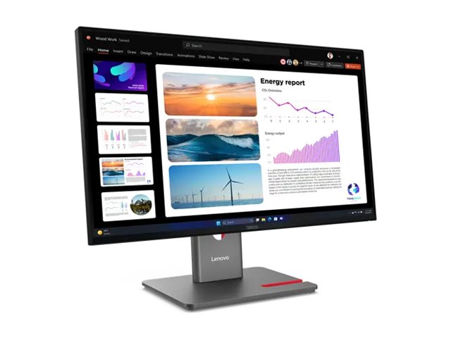 LENOVO ThinkVision P24Q-40 LED Écran 24p 2560x1440 QHD 120Hz IPS 300cd/m2 1500:1 HDR10 4ms HDMI DisplayPort DaisyChain