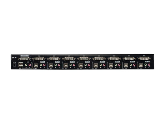 LINDY KVM Switch Pro USB 2.0 Audio DVI-I 8. 19p 8 Port USB 2.0 + DVI-I + Audio