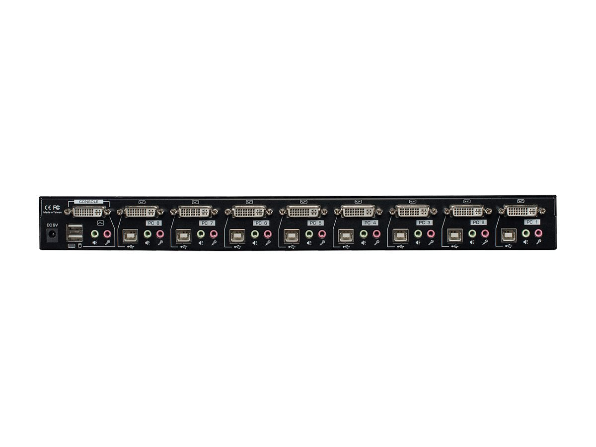 LINDY KVM Switch Pro USB 2.0 Audio DVI-I 8. 19p 8 Port USB 2.0 + DVI-I + Audio