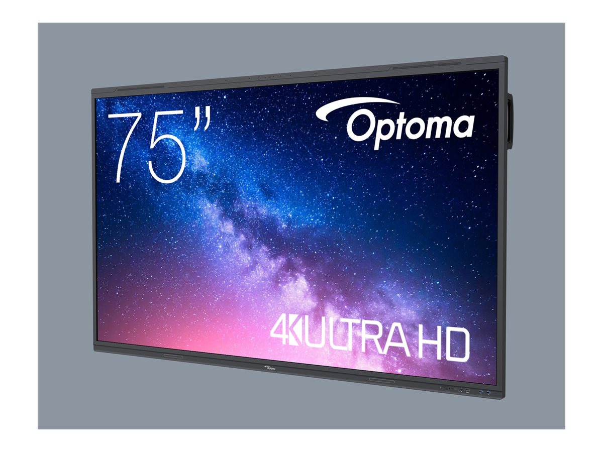 OPTOMA 5753RK 75p 400cd/m2 UHD Interactive 4K Multi-Touch-Display Android 13 Integrated Google Play Store