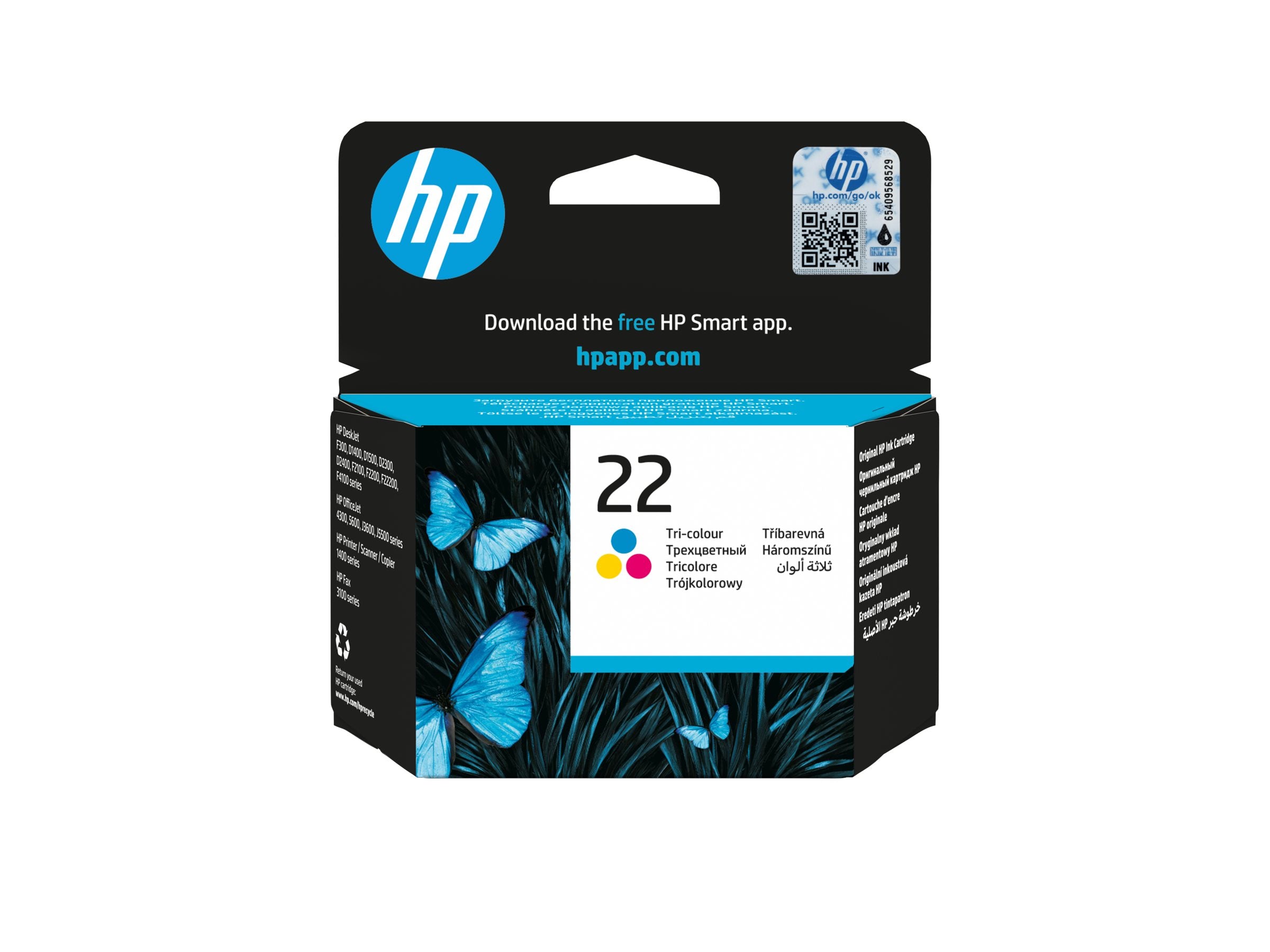 HP NO22 CARTOUCHE JET D ENDRE 3 COULEURS (5ML)