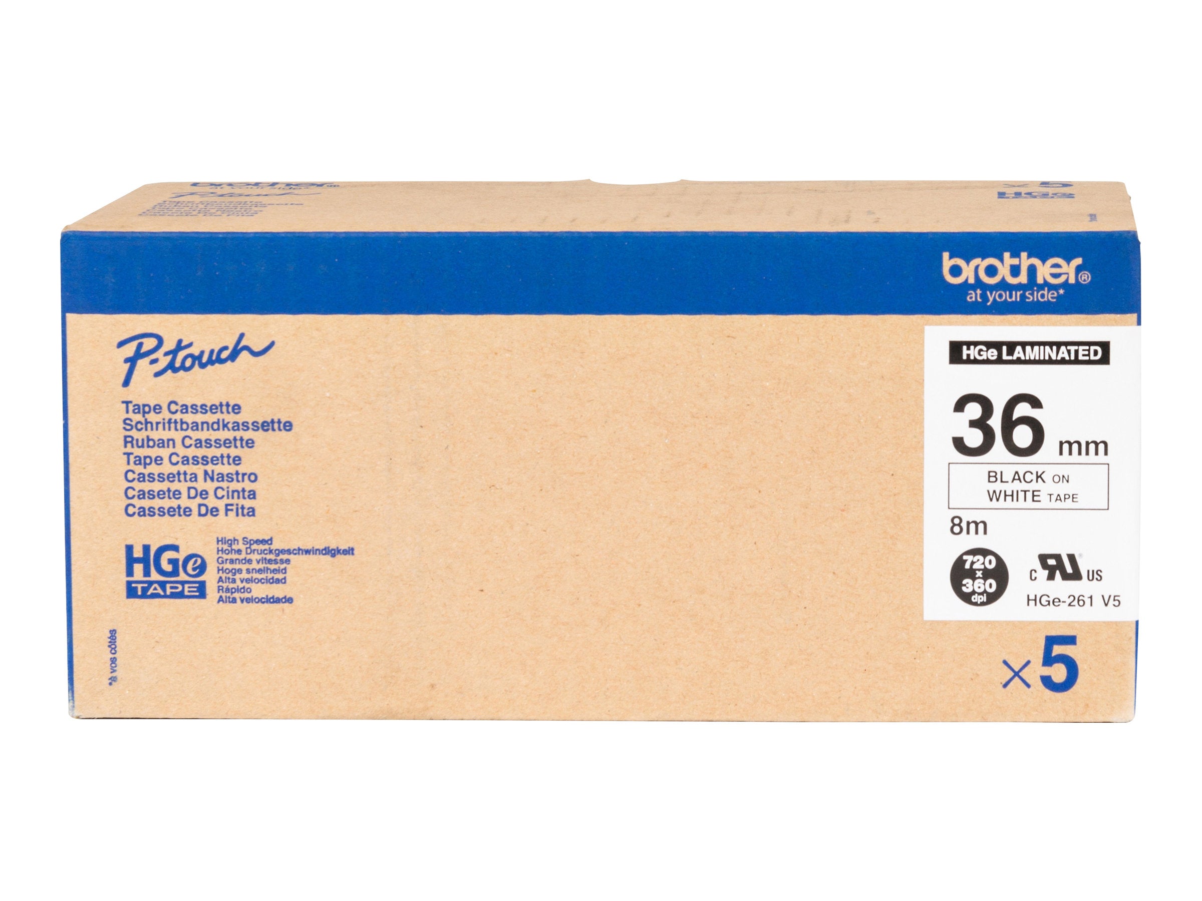 BROTHER HGE261V5 tape 36mmx8m 5 pack