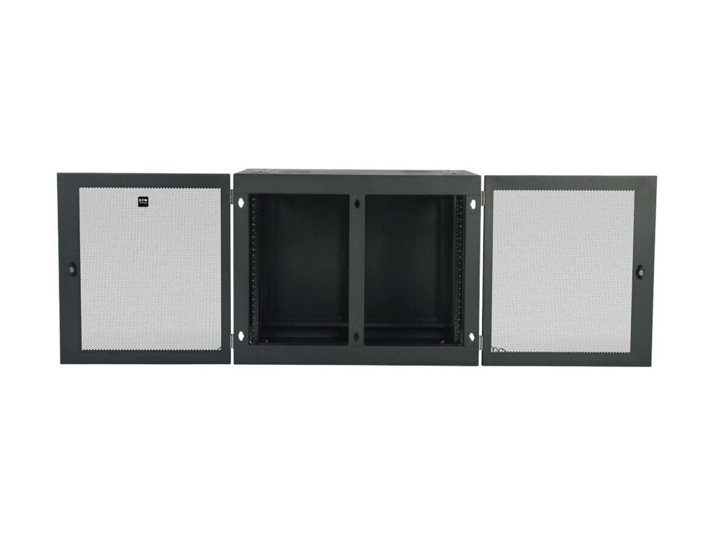 EATON TRIPPLITE 12U Wall Mount Rack Enclosure Server Cabinet Side Mount Wallmount Rack cabinet wall mountable Black 12U 19