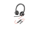 HP Poly Blackwire 8225 Stereo USB-C Headset +USB-C/A Adapter