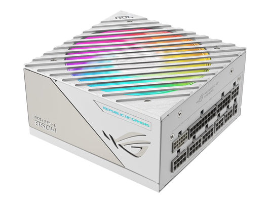 ASUS ROG Loki SFX-L 850W Platinum White Edition Fully Modular Power Supply 120mm PWM ARGB Fan Aura Sync