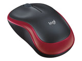 LOGITECH M185 Mouse optical wireless 2.4 GHz USB wireless receiver red