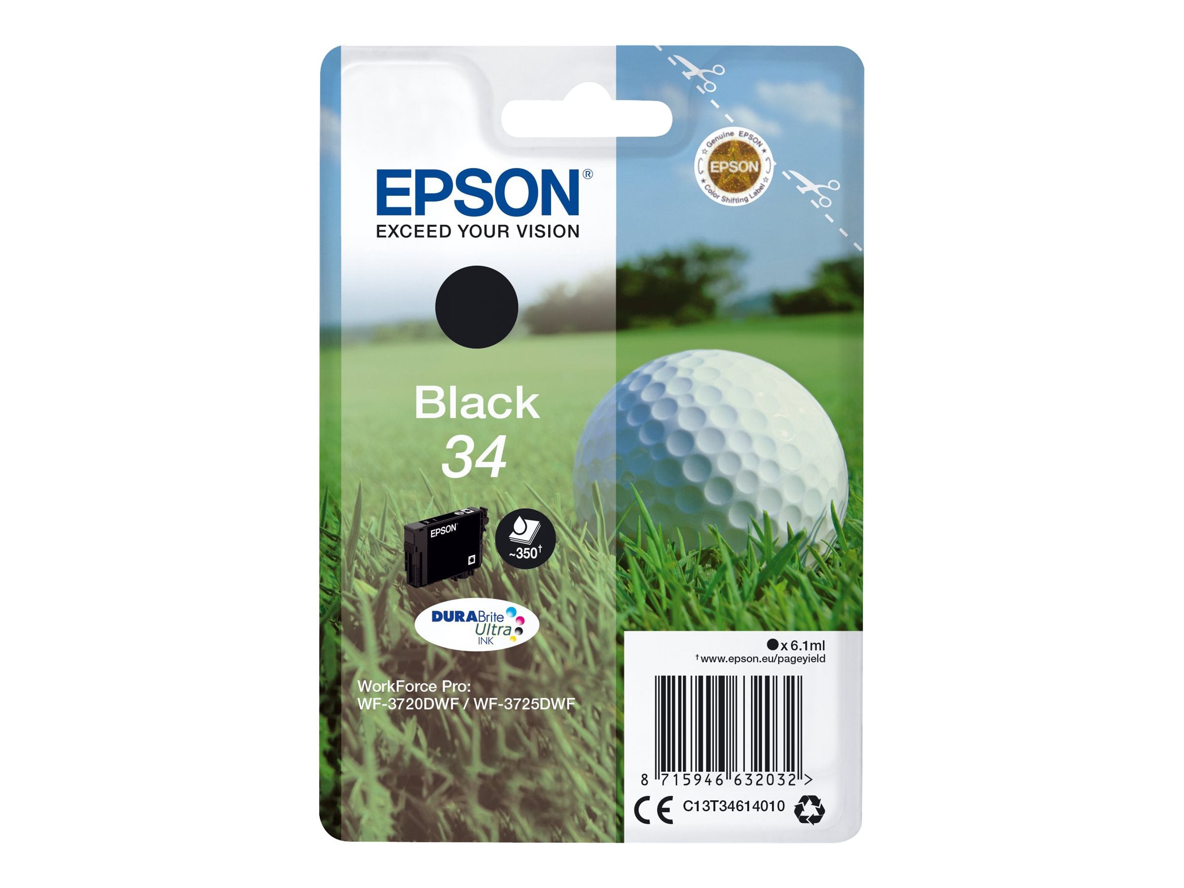 EPSON 4LB Singlepack 34 Ink Black DURABrite Ultra 6.1ml Blister w/s