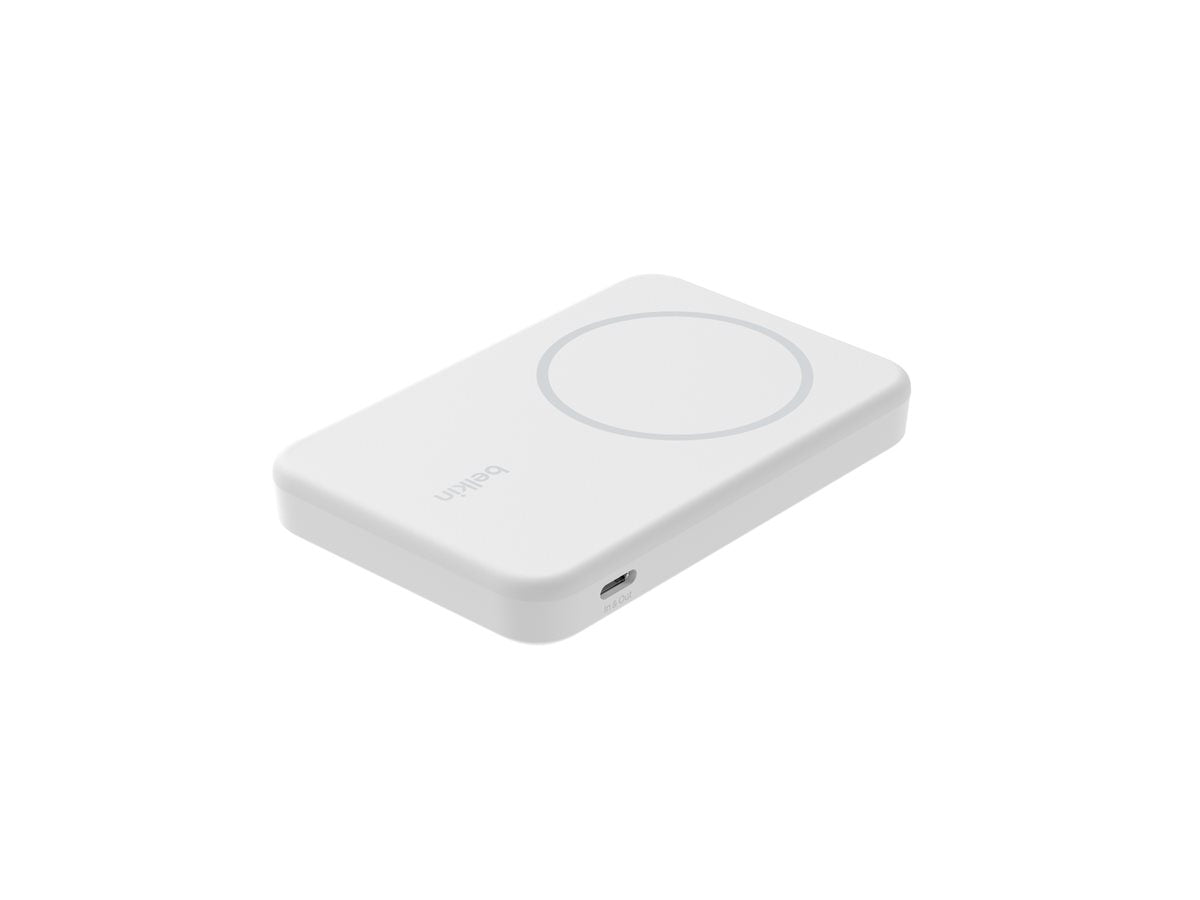 BELKIN 5k Qi2 MagSafe Compatible Powerbank with Kickstand - WHITE