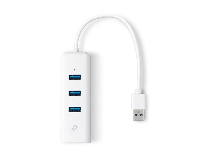 TP-LINK USB 3.0 to Gigabit Ethernet Network Adapter 3-Port USB 3.0 Hub 1 USB 3.0 connector 1 Gigabit Ethernet port 3 USB 3.0 ports