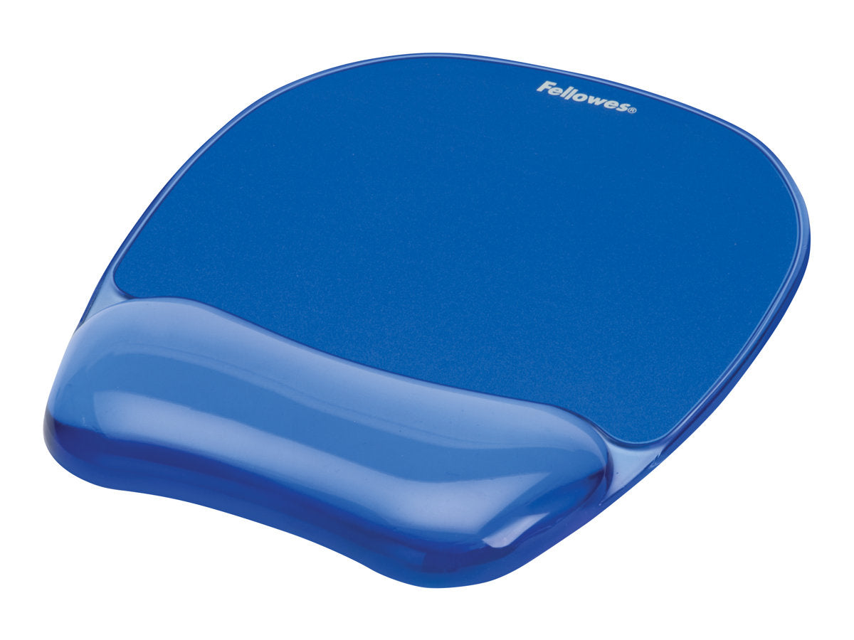 FELLOWES Tapis de souris - Repose-poignet Gel Crystalâ„¢ Bleu
