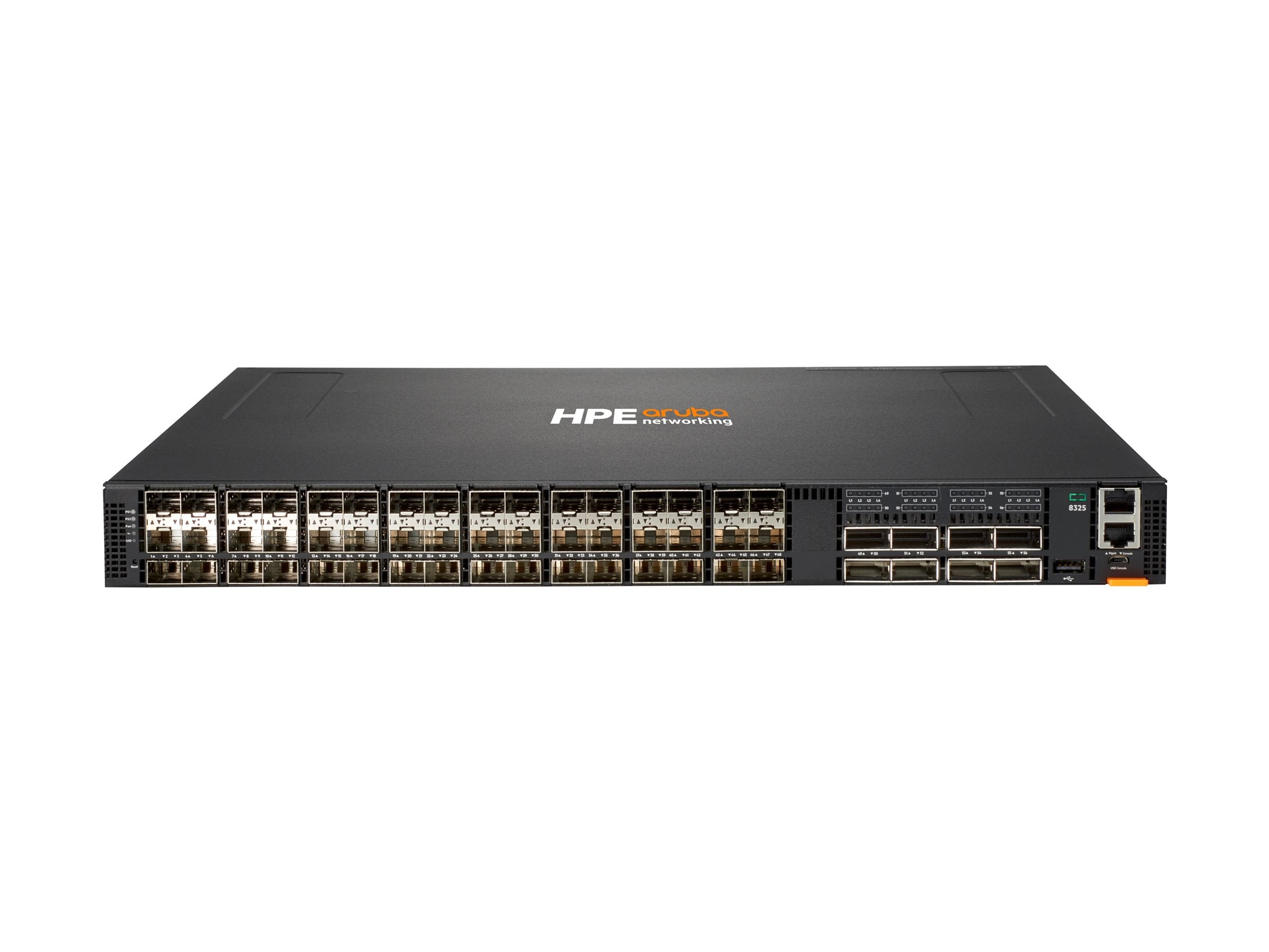 HPE Aruba 8325-48Y8C 48p 25G SFP/+/28 8p 100G QSFP+/28 Back-to-Front 6 Fans and 2 PSU Bundle EU en