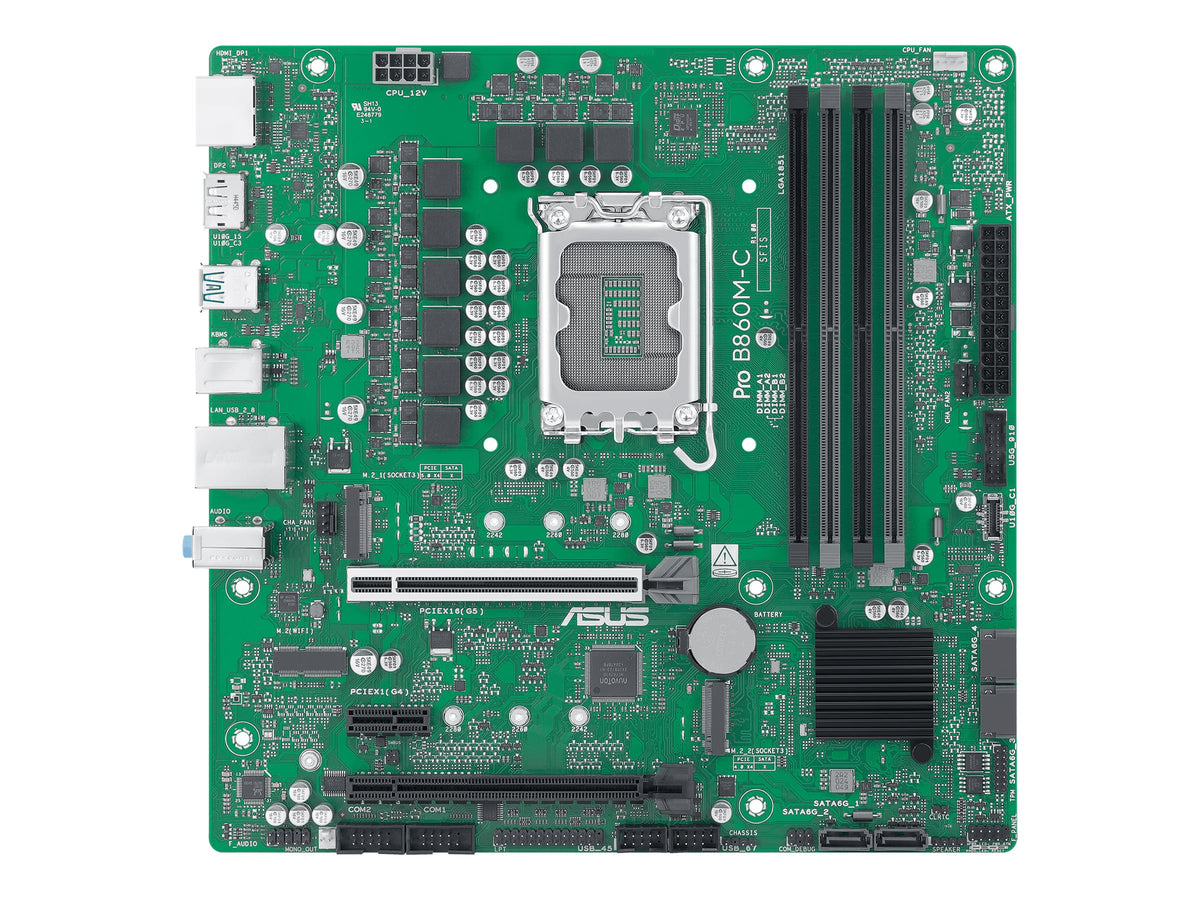 ASUS PRO B860M-C-CSM Intel LGA 1851 mATX motherboard DDR5 PCIe 5.0 2xM.2 1xHDMI 2xDisplayPort