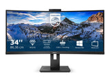 PHILIPS 346P1CRH/00 UWQHD, Curved, 34p, VA, Webcam, 100Hz, 4ms, Adaptive Sync, Docking USB-C, USB-C Port, DP, HDMI, Height adj. HP