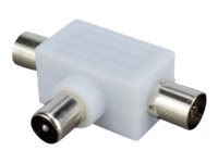 MCL Adaptateur antenne en T 9,52 mm  male/femelle/femelle