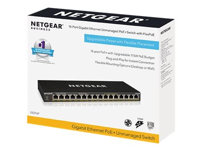 16Port GBPoE+Unmnged Switch 115W+FlexPoE