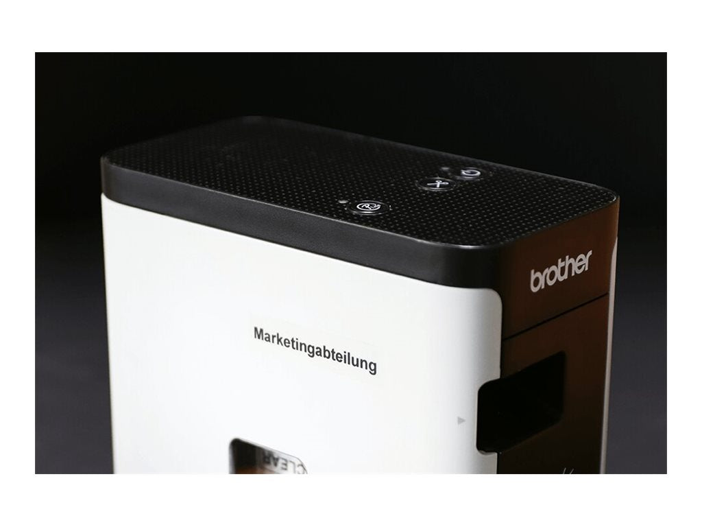 BROTHER P-TOUCH TZE-S121 noir sur clear 9mm extra gluey