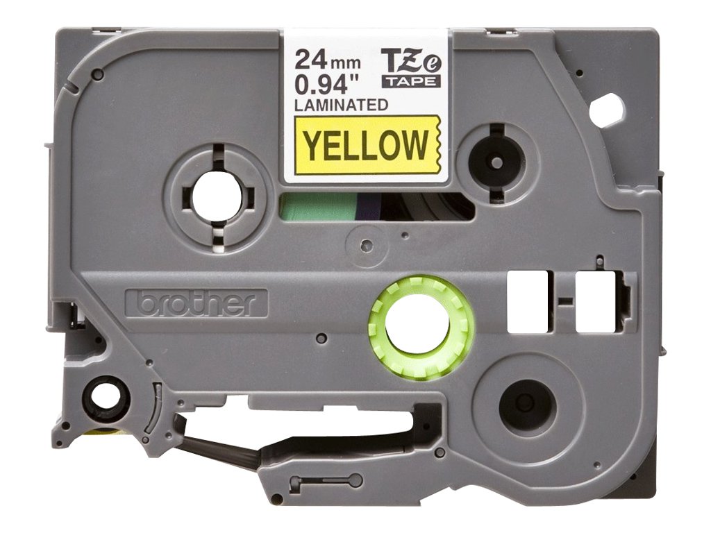 Tape/24mm black on yellow f P-Touch TZE