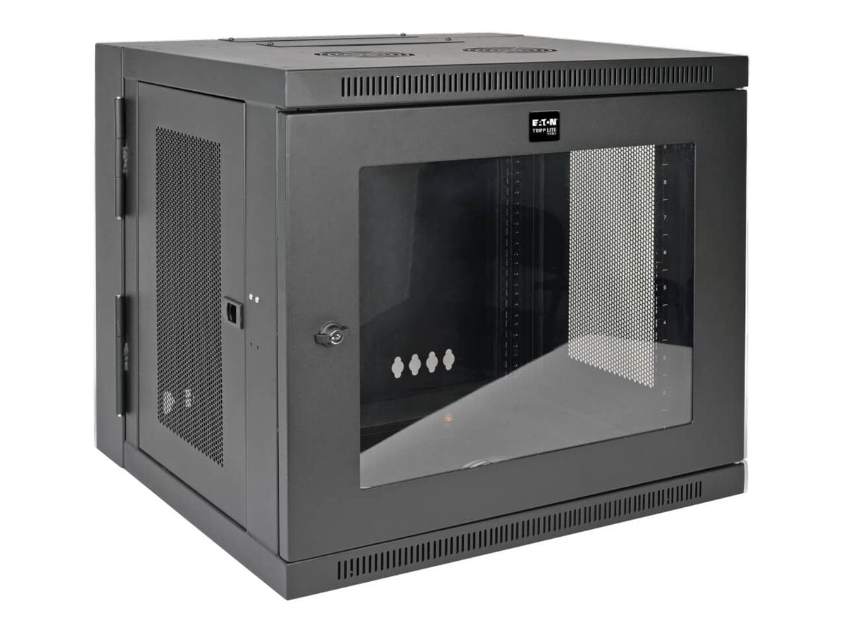 EATON Wall-Mounted SmartRack 10U Enclosure L. 600mm D.600mm Rear Hinges and Glass Door