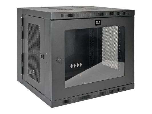 EATON Wall-Mounted SmartRack 10U Enclosure L. 600mm D.600mm Rear Hinges and Glass Door