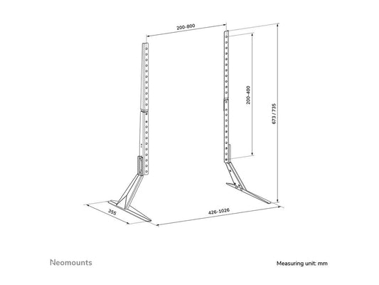 NEOMOUNTS DS45-430BL19 Support de bureau pour écran à poser 23-75p