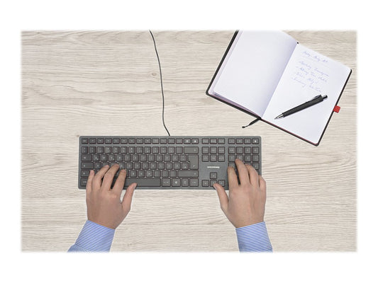 CHERRY KC 6000 SLIM Corded Keyboard - USB - BLACK (DE)