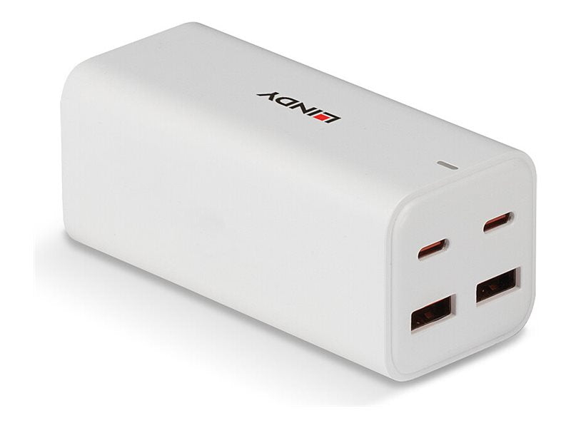 LINDY 100W 4-Port USB Desktop GaN Fast Charger