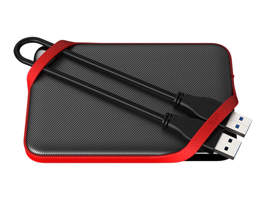 SILICON POWER External HDD Armor A62 4To 2.5p USB 3.2 Black/Red Shockproof MIL-STD 810G 516.7 Procedure IV Water-resistant IPX4