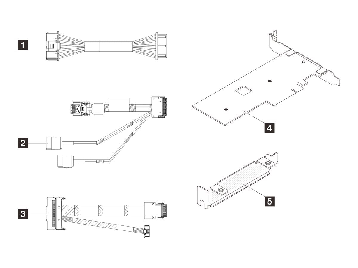 LENOVO ISG ThinkSystem SR250 V3/ST250 V3 M.2 Cable Kit