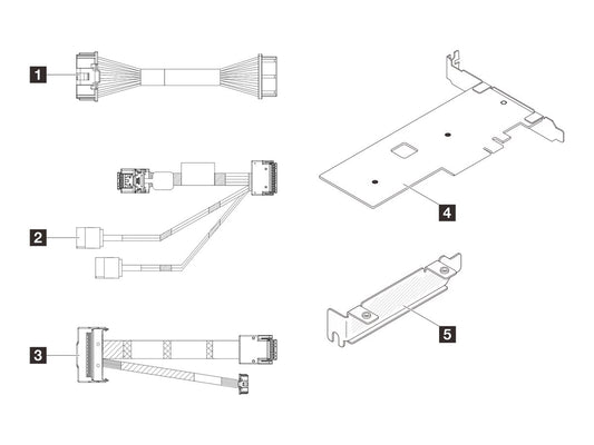 LENOVO ISG ThinkSystem SR250 V3/ST250 V3 M.2 Cable Kit