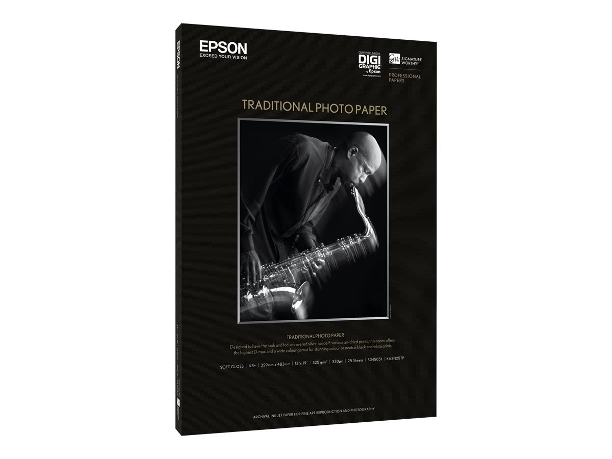 EPSON S045053 Traditional photo  papier inkjet 330g/m2 610x914mm 25 feuilles pack de 1
