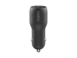 BELKIN BOOST CHARGE 24w USB-A Dual Car Charger w/ 1M PVC A-LTG Black