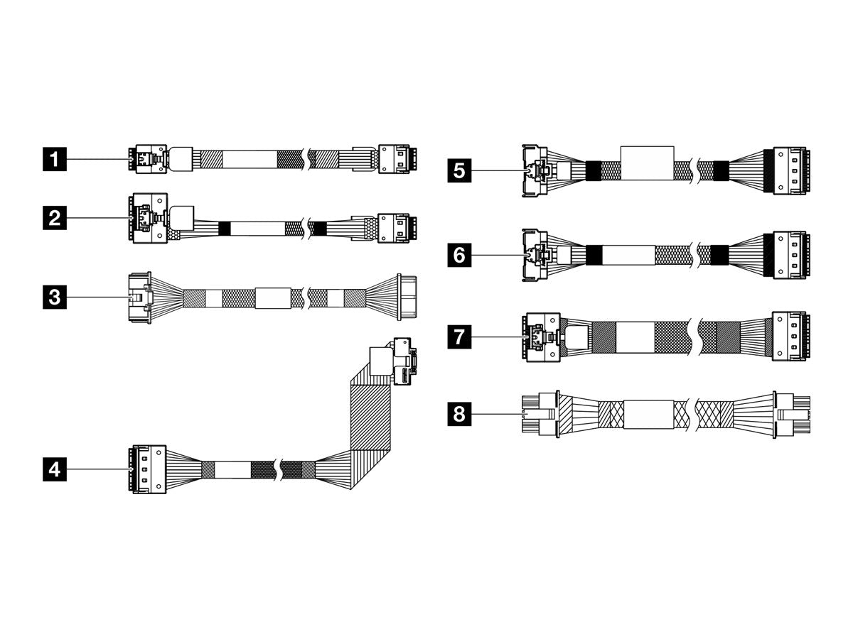 LENOVO ISG ThinkSystem SR650 V3 x4 M.2/7mm CFF RAID Cable Kit