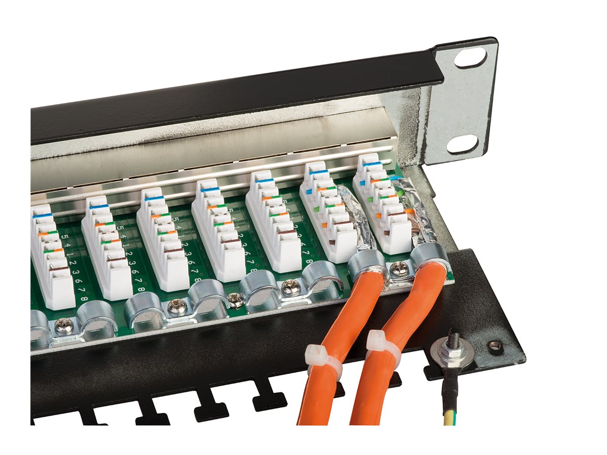 LINDY Cat.6 Patchpanel 24p STP 1U black