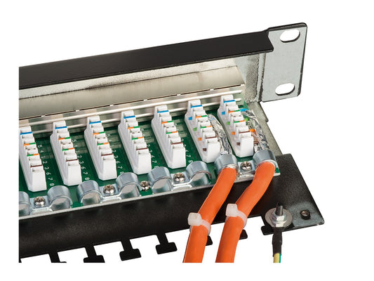 LINDY Cat.6 Patchpanel 24p STP 1U black