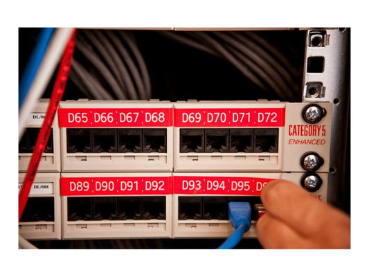 BROTHER P-TOUCH TZE-435 blanc sur rouge 12mm