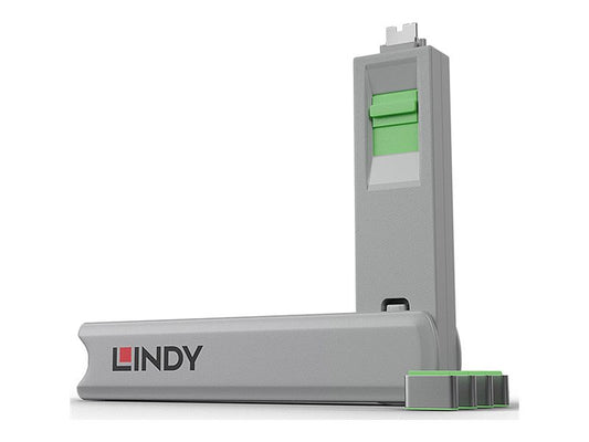 LINDY Verrou de port USB type C vert 4pcs