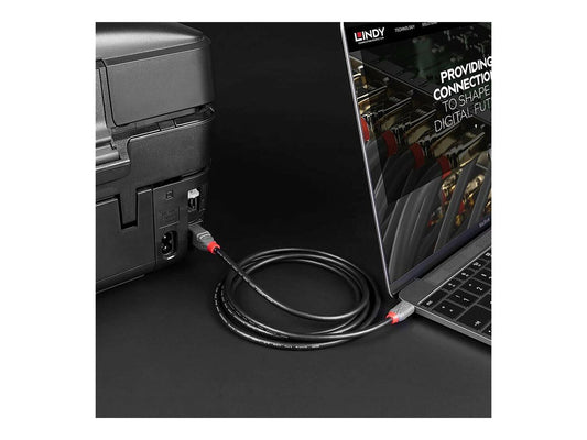 LINDY 1m USB 2.0 Type C to B Cable Anthra Line