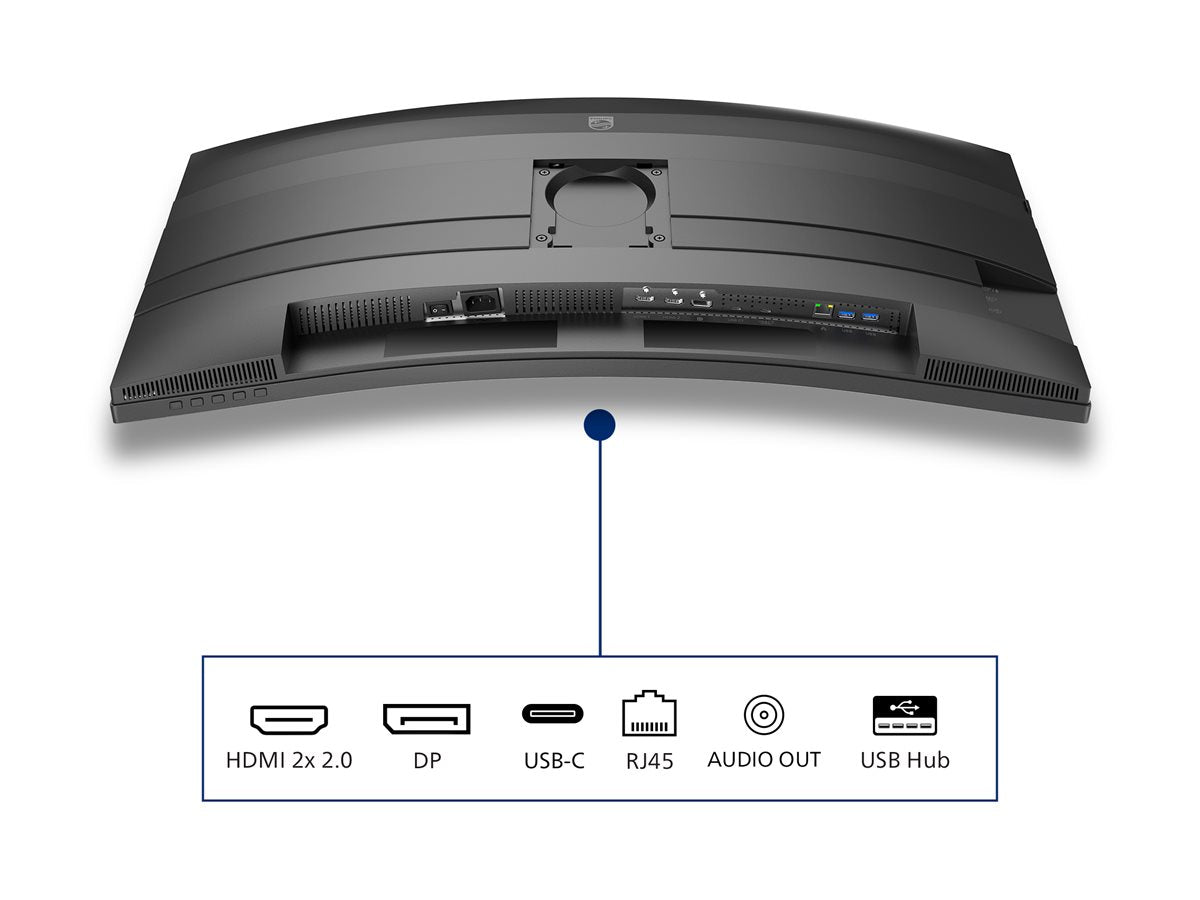 PHILIPS 34B2U5600C/00 34p 3440x1440 120Hz VA CURVED H/A tbu MM ULTRAWIDE USB-C DOCKING DISPLAY RJ45 PD > 100 W USB HUB SPEAKERS