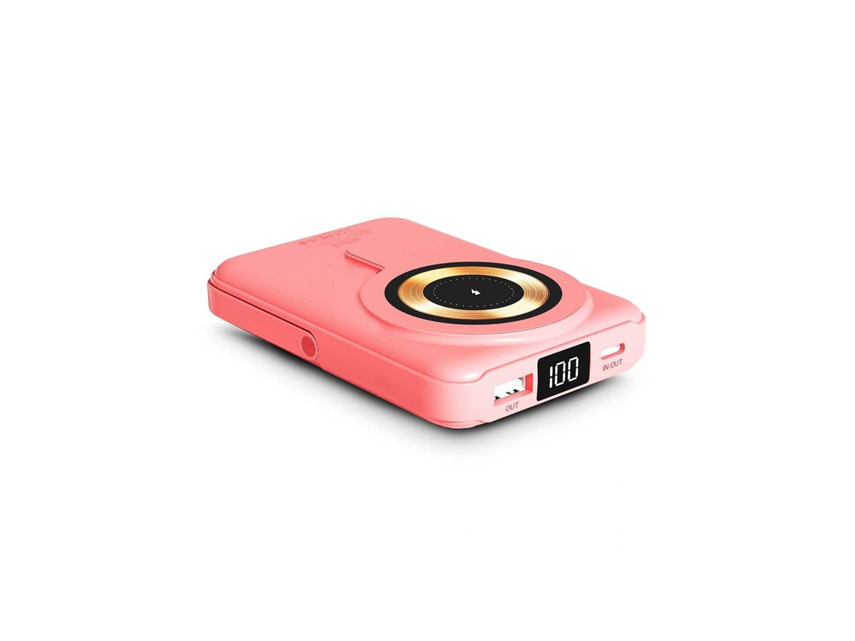 URBAN FACTORY MAGNEE POWER Wireless Magnetic Universal Powerbank 10.000mAh - Sugar Coral