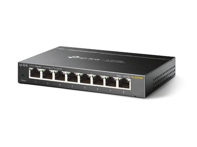 TP-LINK 8-Port Gigabit Easy Smart Switch 8 10/100/1000Mbps RJ45 ports MTU/Port/Tag-based VLAN QoS IGMP Snooping