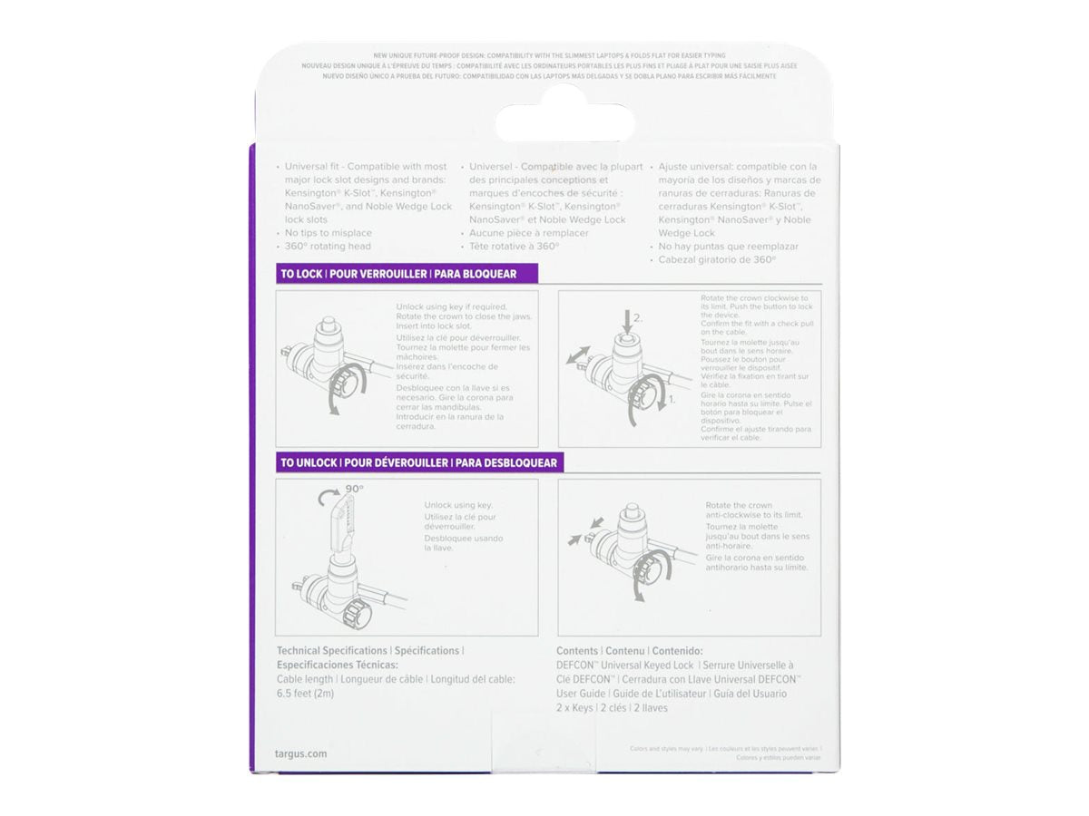 TARGUS Ultimate Keyed Retail Cable Lock